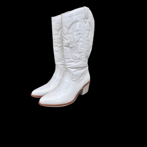 Pierre Dumas Cowgirl Boots Womens Size 8 White - Picture 2 of 13